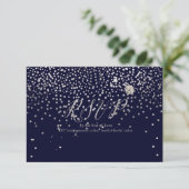 PixDezines RSVP Dazzled/Faux Silver/Navy Blue (Staand voorkant)