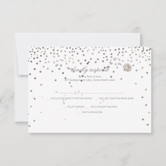 PixDezines RSVP Dazzled/Faux Silver/Navy Blue (Achterkant)
