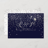 PixDezines RSVP Dazzled/Faux Silver/Navy Blue (Voorkant / Achterkant)