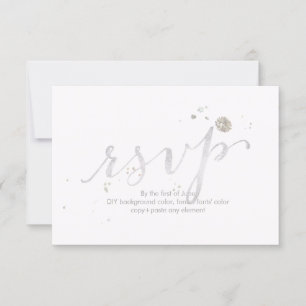PixDezines RSVP Dazzled/Faux White Gold