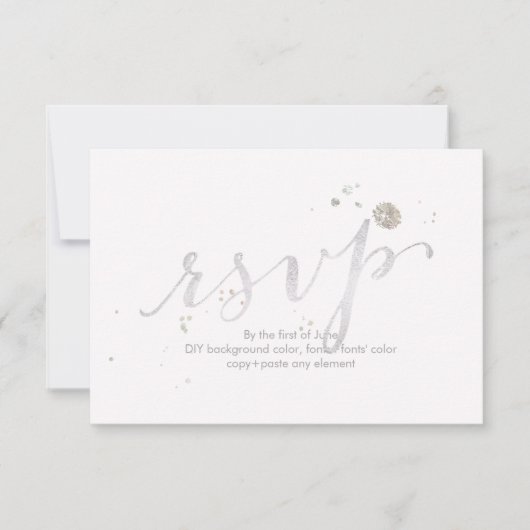 PixDezines RSVP Dazzled/Faux White Gold (Voorkant)