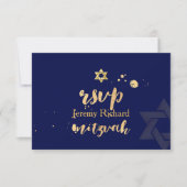 PixDezines rsvp DIY-kleur, Bar Mitzvah Kaart (Voorkant)