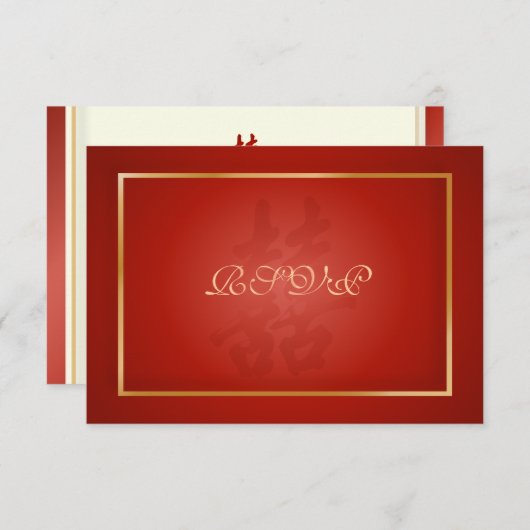 PixDezines rsvp Dubbel Geluk/rood (Voorkant / Achterkant)