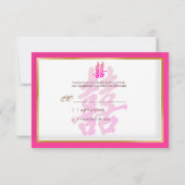 PixDezines rsvp Dubbele Geluk/hete roze (Achterkant)