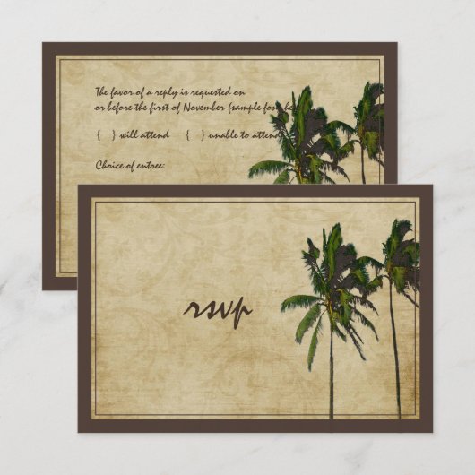 PixDezines rsvp  dubbele palmen/diy fonts (Voorkant / Achterkant)