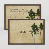 PixDezines rsvp  dubbele palmen/diy fonts Kaartje (Voorkant / Achterkant)