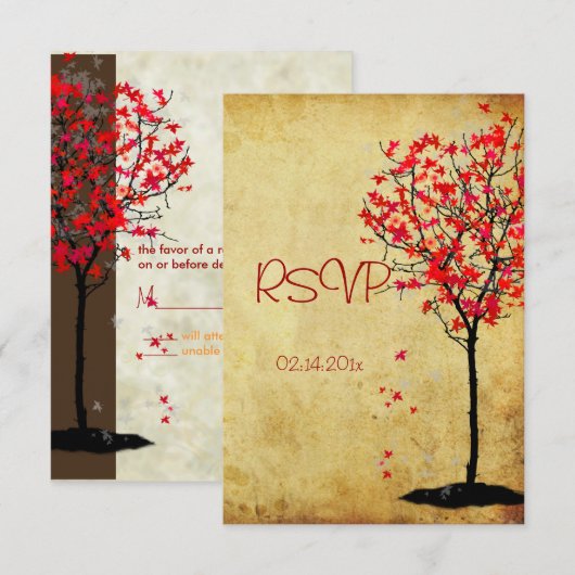 PixDezines rsvp esdoorboom/valbruiloft (Voorkant / Achterkant)