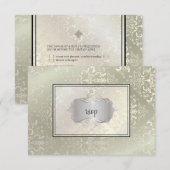 PixDezines rsvp Étienne Damask Kaartje (Voorkant / Achterkant)