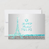 PixDezines rsvp faux glitter eiffel/bat mitswa (Voorkant)