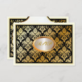 PixDezines rsvp faux gold jolie damask/diy (Voorkant / Achterkant)