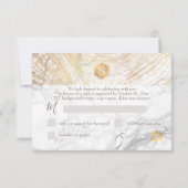 PixDezines RSVP Faux Gold Tree Rings Bar Mitzvah ✡ (Achterkant)