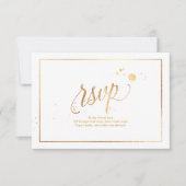 PixDezines RSVP Faux Gold Veins Marble Confetti (Voorkant)
