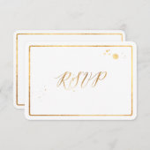PixDezines RSVP Faux Gouden Folie/DIY Kleur (Voorkant / Achterkant)