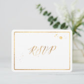 PixDezines RSVP Faux Gouden Folie/DIY Kleur (Staand voorkant)