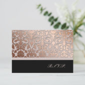 PixDezines rsvp faux koperdemask/diy kleuren Kaartje (Staand voorkant)