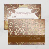 PixDezines rsvp faux koperdemask/diy kleuren Kaartje (Voorkant / Achterkant)