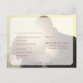 PixDezines RSVP/FAUX ROOS GOUD/MARMER Uitnodiging Briefkaart (Achterkant)