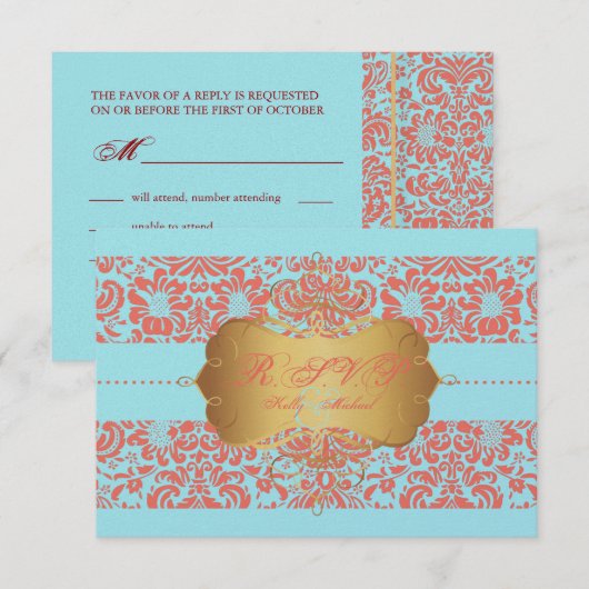 PixDezines rsvp Fidora Damask (Voorkant / Achterkant)