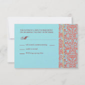 PixDezines rsvp Fidora Damask Kaartje (Achterkant)