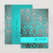 PixDezines rsvp Flora Damask/aqua (Voorkant / Achterkant)
