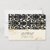 PixDezines rsvp flora damask, Bat Mitswa Kaart (Voorkant)