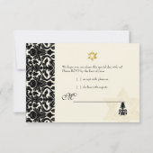 PixDezines rsvp flora damask, Bat Mitswa Kaart (Achterkant)