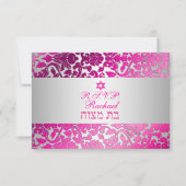 PixDezines rsvp flora damask bat mitzvah (Voorkant)