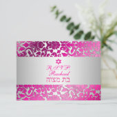 PixDezines rsvp flora damask bat mitzvah (Staand voorkant)