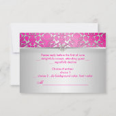 PixDezines rsvp flora damask bat mitzvah Kaartje (Achterkant)
