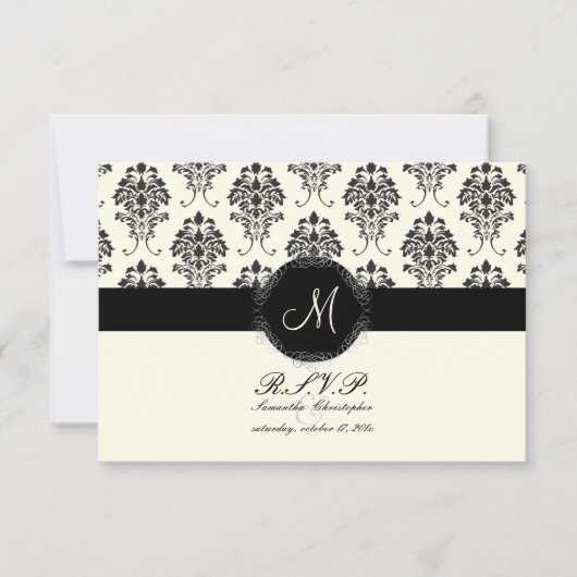 PixDezines rsvp Florentius Damask | DIY-kleur (Voorkant)