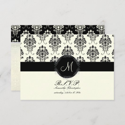 PixDezines rsvp Florentius Damask | DIY-kleur (Voorkant / Achterkant)