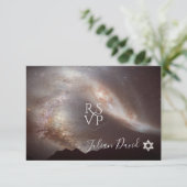 PixDezines RSVP Galaxy Melkweg Bar Mitzvah ✡ (Staand voorkant)