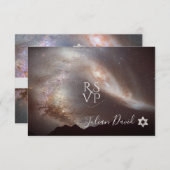 PixDezines RSVP Galaxy Melkweg Bar Mitzvah ✡ (Voorkant / Achterkant)