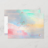 PixDezines RSVP Geborsteld Waterverf Vleermuis Mit (Voorkant / Achterkant)