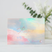 PixDezines RSVP Geborsteld Waterverf Vleermuis Mit Kaartje (Staand voorkant)