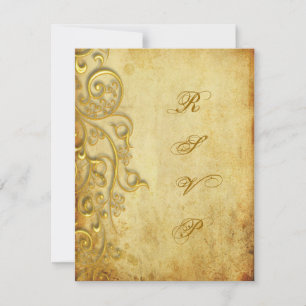 PixDezines rsvp gilded gold swirls