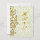 PixDezines rsvp gilded gold swirls Kaartje (Voorkant)