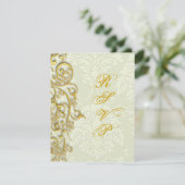 PixDezines rsvp gilded gold swirls Kaartje (Staand voorkant)