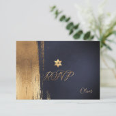 PixDezines RSVP Grafiet Mitzvah ✡ (Staand voorkant)