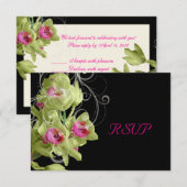 PixDezines rsvp Green Orchid/DIY achtergrond (Voorkant / Achterkant)
