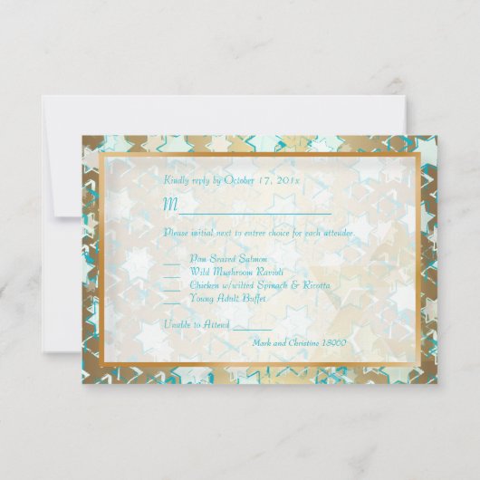 PixDezines rsvp grunge bar mitswa/blauw/goud (Achterkant)