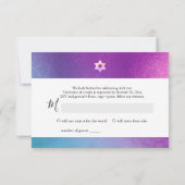 PixDezines RSVP H2 Ombre Paars+Roze Bat Mitzvah ✡ (Achterkant)