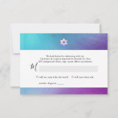 PixDezines RSVP H2 Ombre Paars+Roze Bat Mitzvah ✡ (Achterkant)