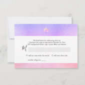 PixDezines RSVP H2 Ombre Paars+Roze Bat Mitzvah ✡ Kaartje (Achterkant)