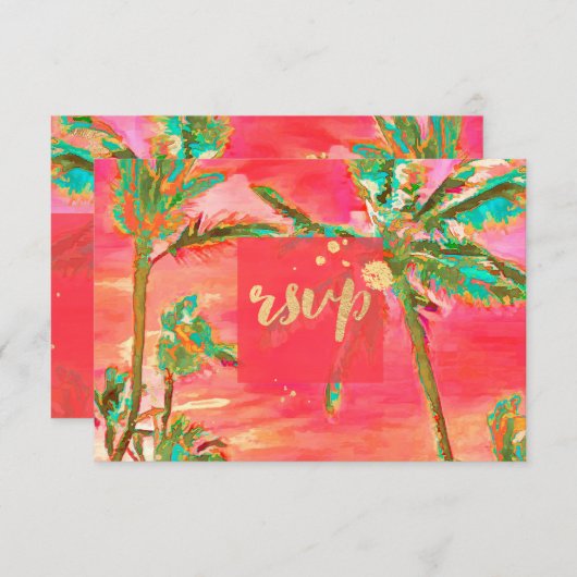 PixDezines RSVP Hawaiian Beach/Coral (Voorkant / Achterkant)