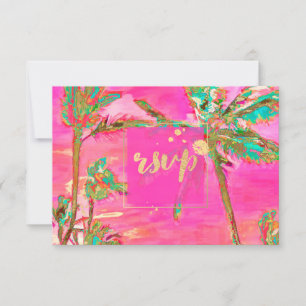 PixDezines RSVP  Hawaiian Beach/roze