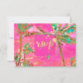PixDezines RSVP  Hawaiian Beach/Roze (Voorkant)