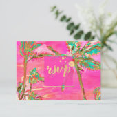 PixDezines RSVP  Hawaiian Beach/Roze (Staand voorkant)