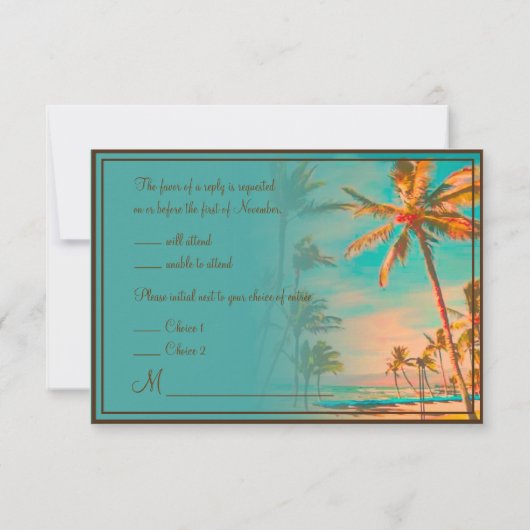 PixDezines rsvp hawaiian strand/blauwgroen (Achterkant)