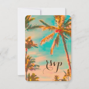 PixDezines rsvp  hawaiian strand/kobalt Kaartje